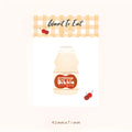 Food Bread Handbook Note Paper notepad in 85mm by 120mm size with food-themed design options