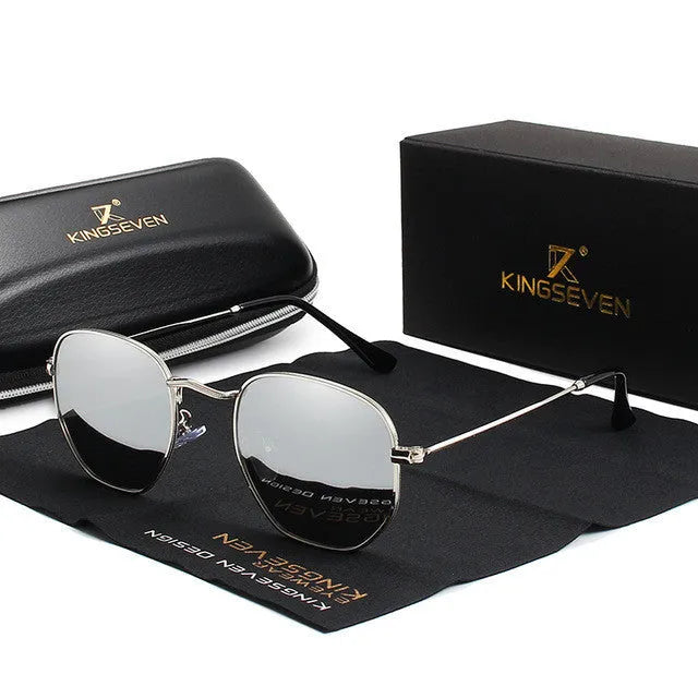 Classic round retro sunglasses for men in various colours including black, silver, and gun gray.