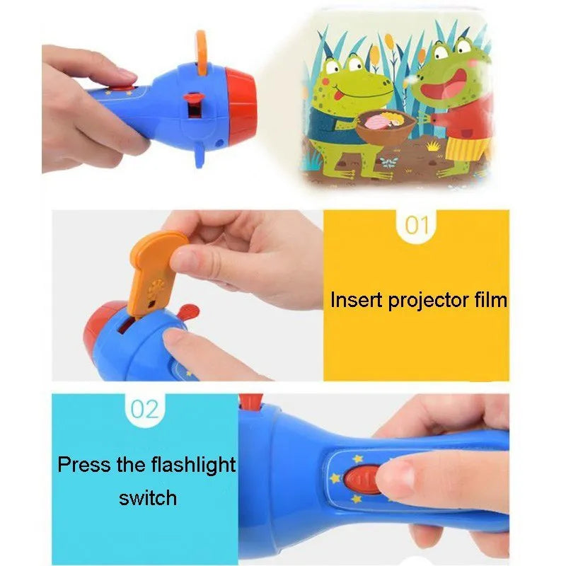 SmartKids children's storybook projector torch with four colourful projection discs for fairy tale storytelling