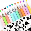 Box of 12 gel pens with 0.38mm tips in assorted colours for office use
