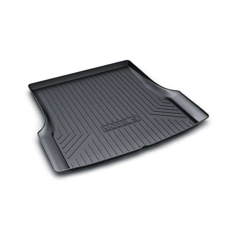 Rubber Tesla car floor mats with TPE footrests for Model 3, Y, S, and X vehicles