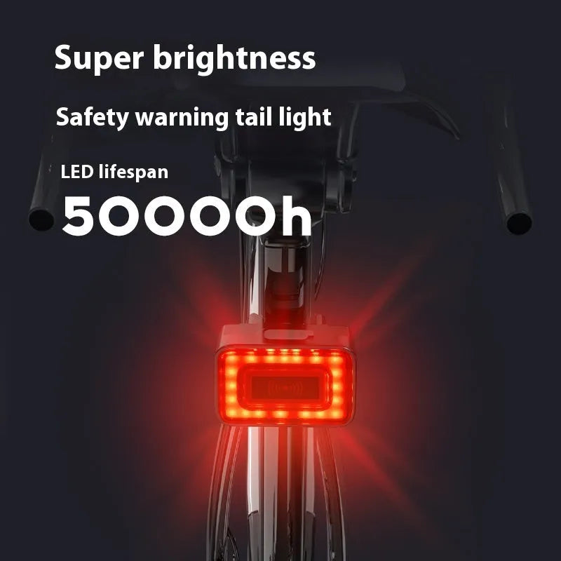 Radar bicycle tail light with double bracket mounting and Type-C charging port