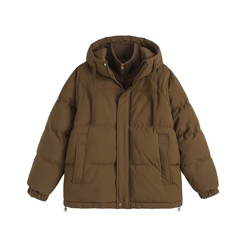 Loose winter padded coat with side pockets in six colour options