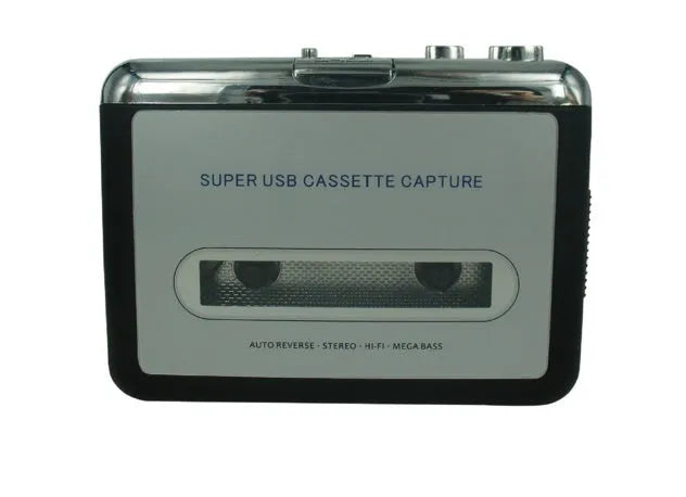Cassette to MP3 converter unit with USB cable for digital audio conversion