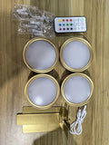 Wireless LED painting lamp with magnetic charging and remote control in black, white or gold finish