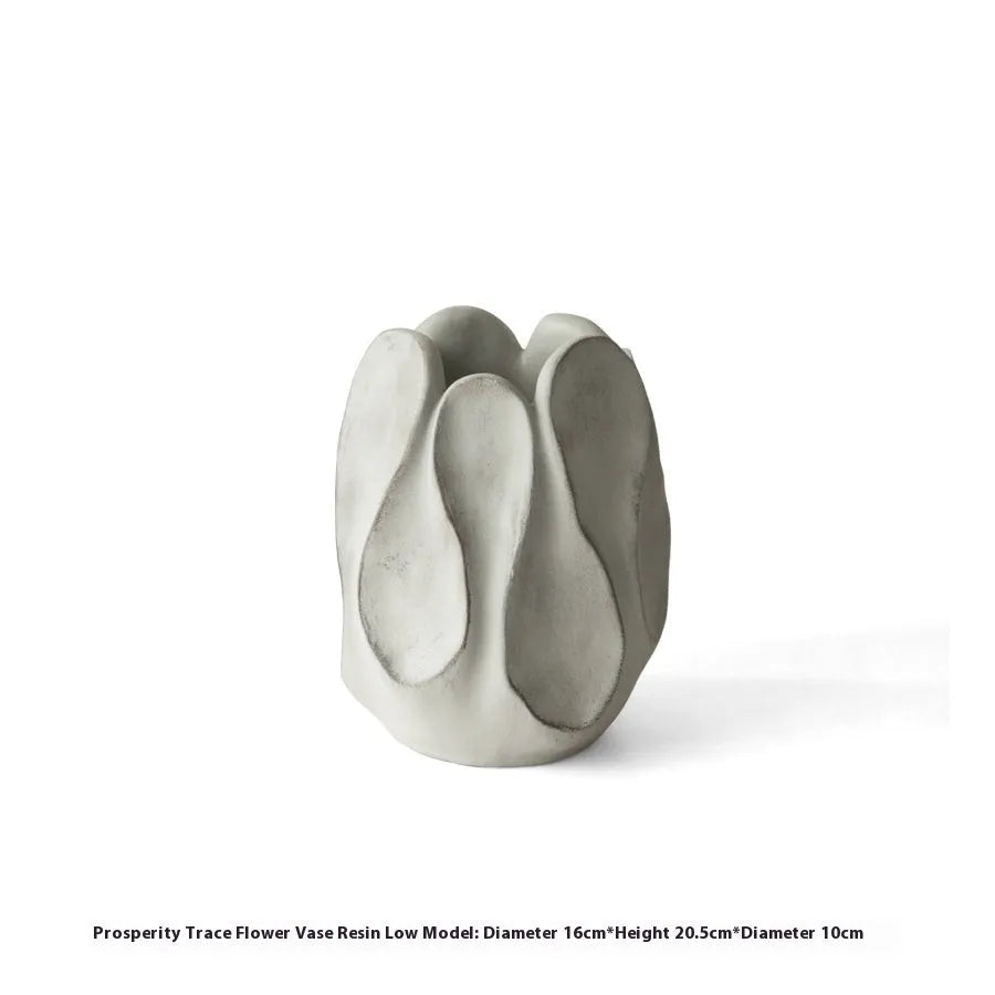 Irregular ceramic vase in contemporary art style for flower arrangements
