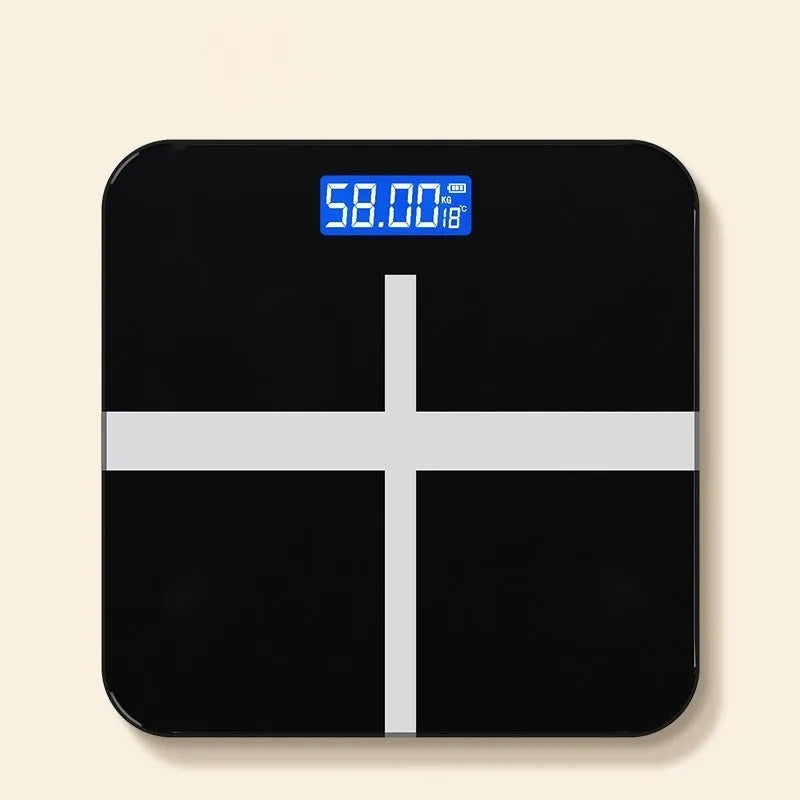 Cross pattern body weighing scale with 26cm platform in Ice Crystal White colour