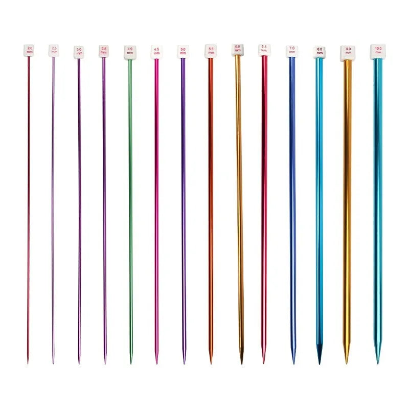 Complete set of 28 crochet hooks in 14 sizes from 2.0mm to 10.0mm with protective caps