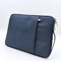 Grey canvas tablet case handbag open to show interior for a 12.9-inch device.