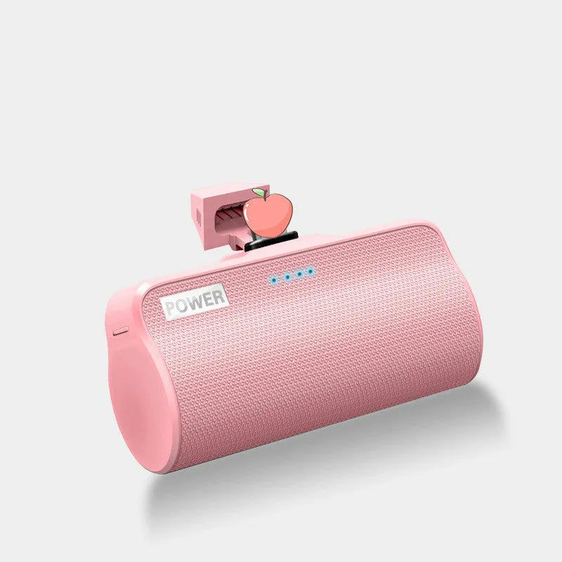 Universal 3000 mAh power bank in black, green, pink, and white colour options