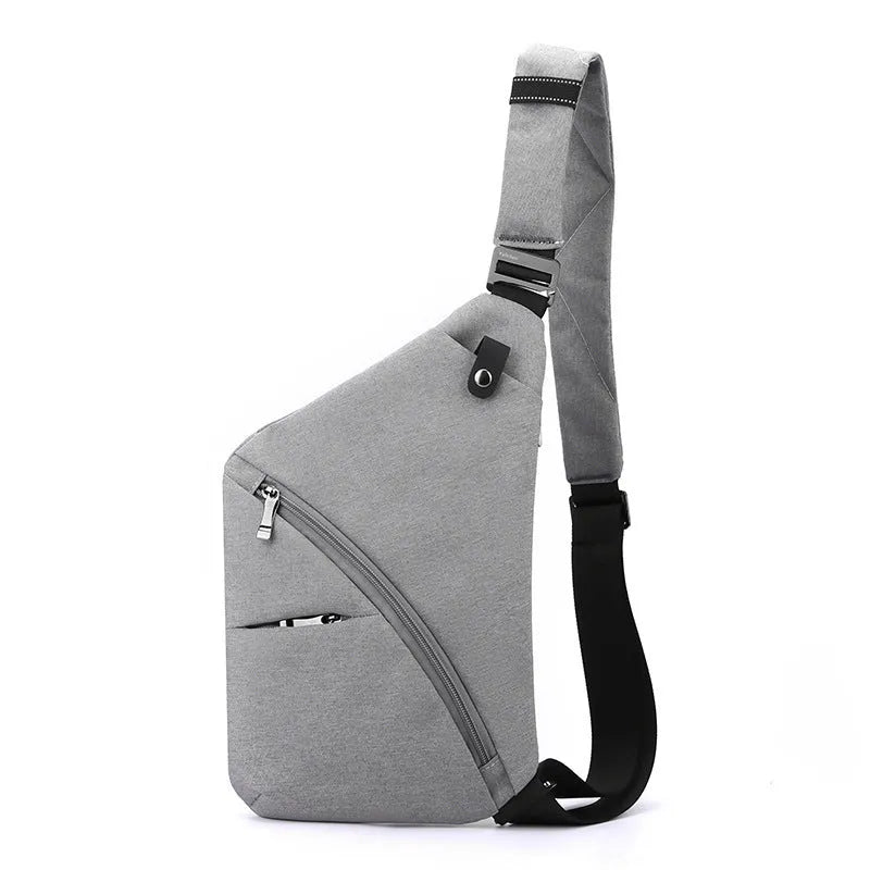 Men's Oxford cloth crossbody chest bag in urban simplicity style with letter pattern elements