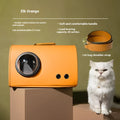 Portable synthetic pet carrier bag in Elk Orange or Monet Gray with shoulder strap for small dogs and cats up to 10kg