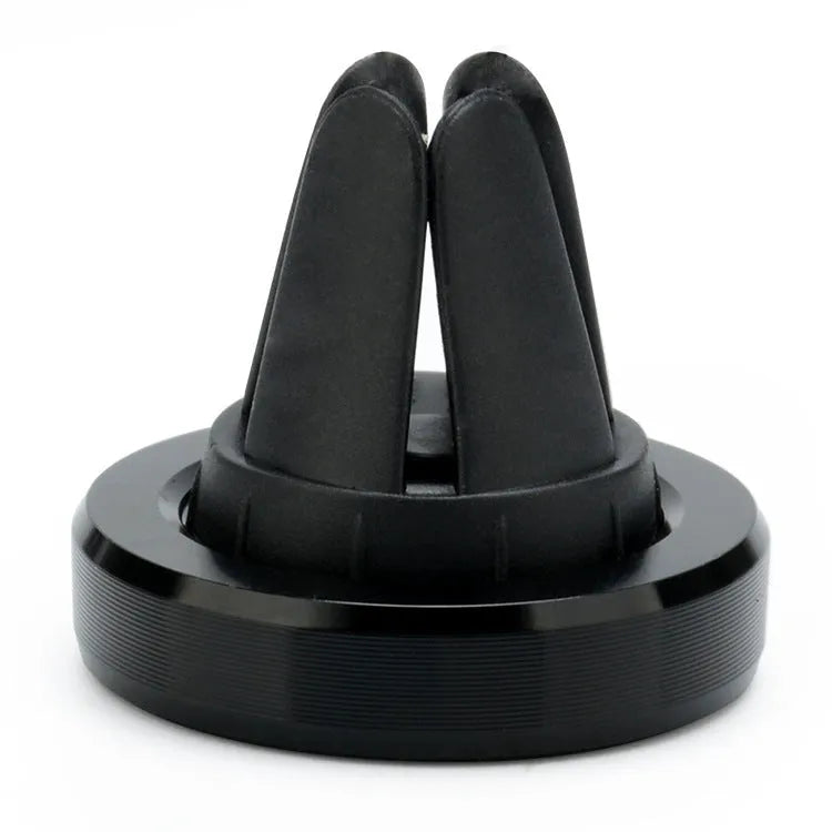 Magnetic car air vent mobile phone holder in five colour options on a car vent.