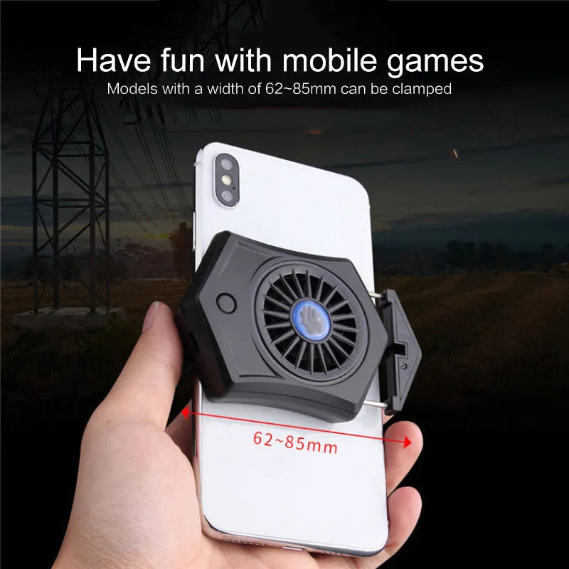 Black and white USB mobile phone radiator cooling fan for game consoles and smartphones