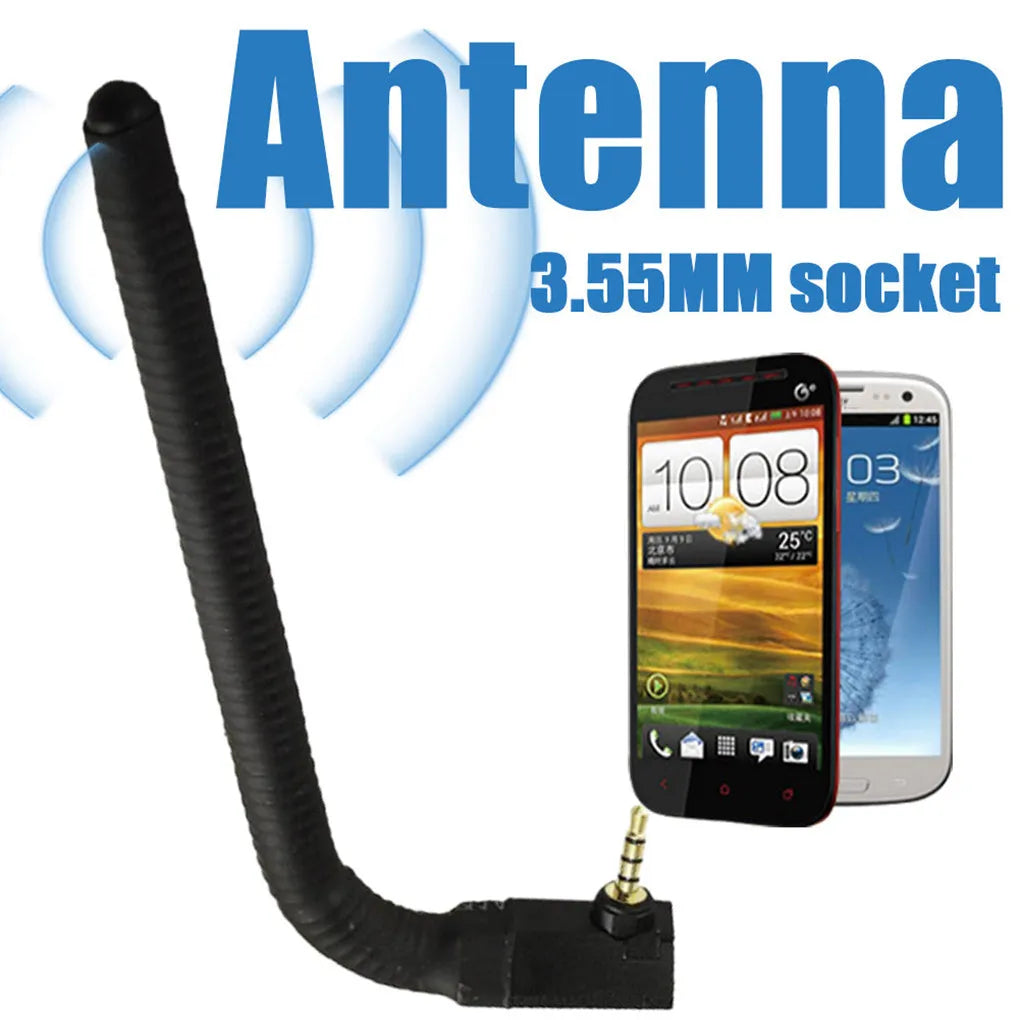 Compact rectangular mobile phone signal booster antenna with an adsorption mount on the back.
