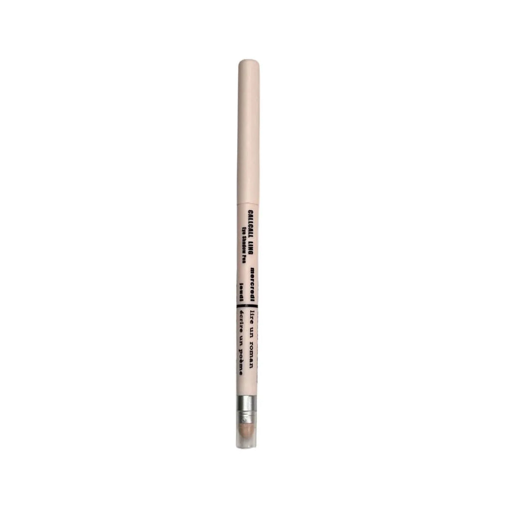 Waterproof 2-in-1 eyeliner and eyeshadow pen in assorted colours on a white background