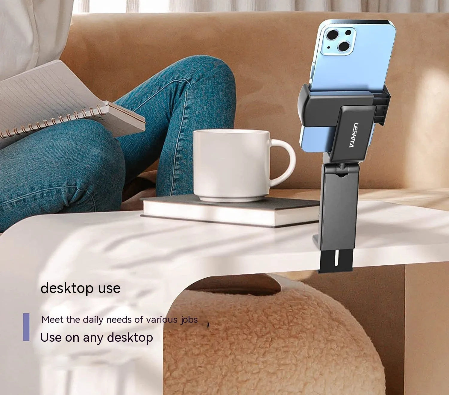 Foldable rotating phone holder in black, grey, or green colours for mobile phones
