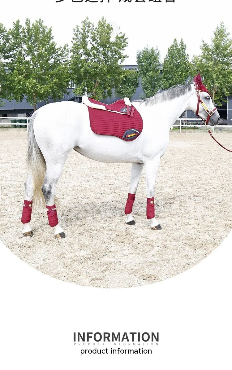 Wool riding saddle pad for waist protection in equestrian sports and cycling