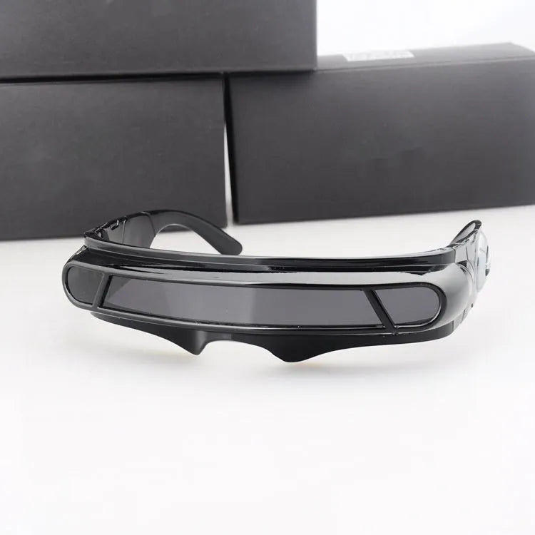 Black frame polarised sunglasses with colour film PC lenses in sports design
