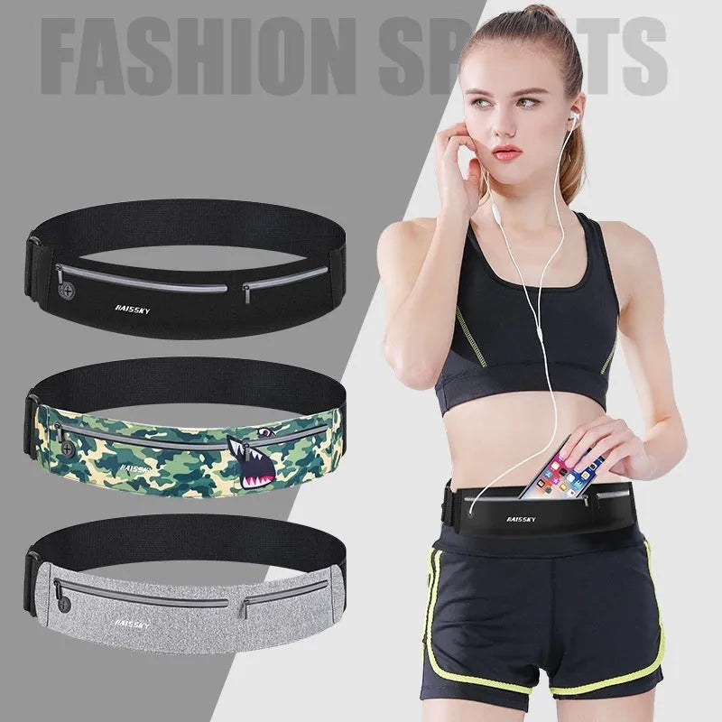 8-inch waterproof waist bag in camouflage crocodile colour made from chinlon Lycra fabric