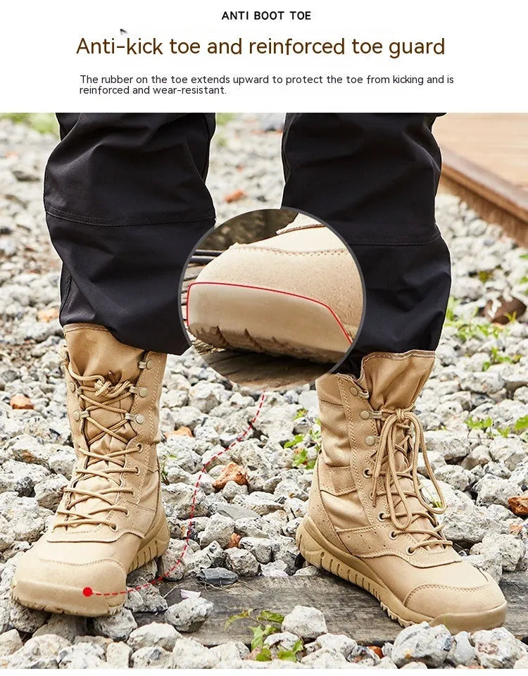 Yulong summer combat tactical desert boots in black and sand colour options