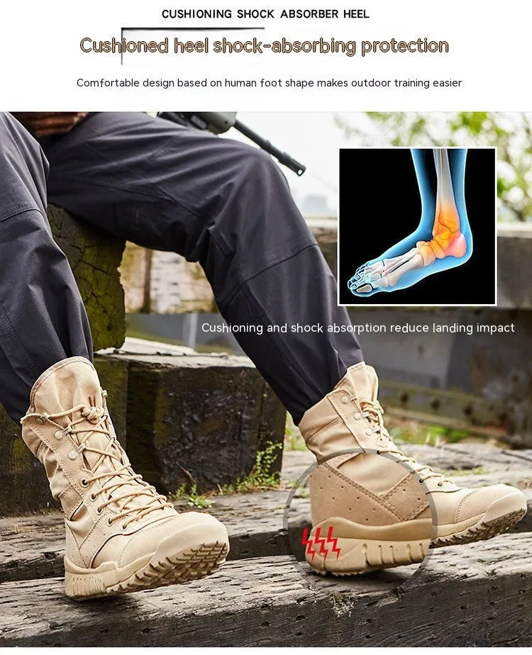 Yulong summer combat tactical desert boots in black and sand colour options