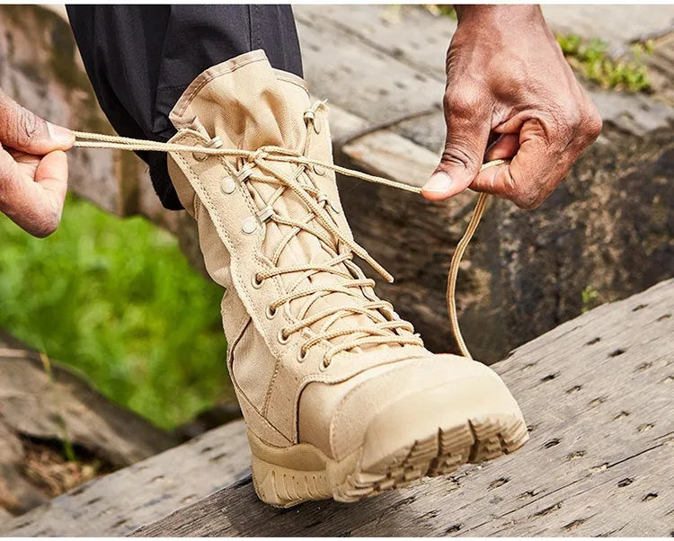 Yulong summer combat tactical desert boots in black and sand colour options