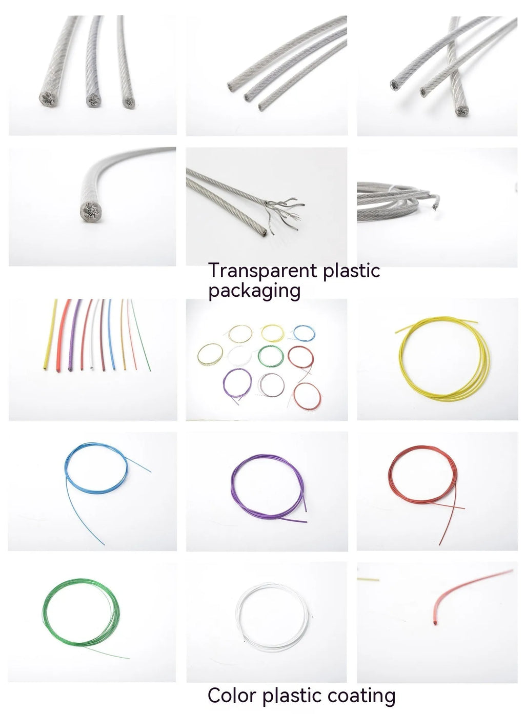 Coil of 304 stainless steel invisible anti-theft security wire with double twist construction.