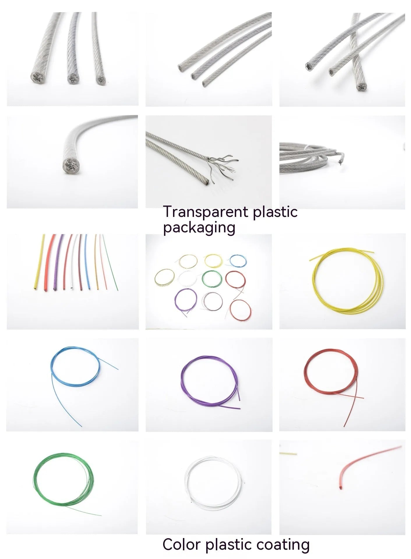 Coil of 304 stainless steel invisible anti-theft security wire with double twist construction.