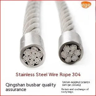 Coil of 304 stainless steel invisible anti-theft security wire with double twist construction.