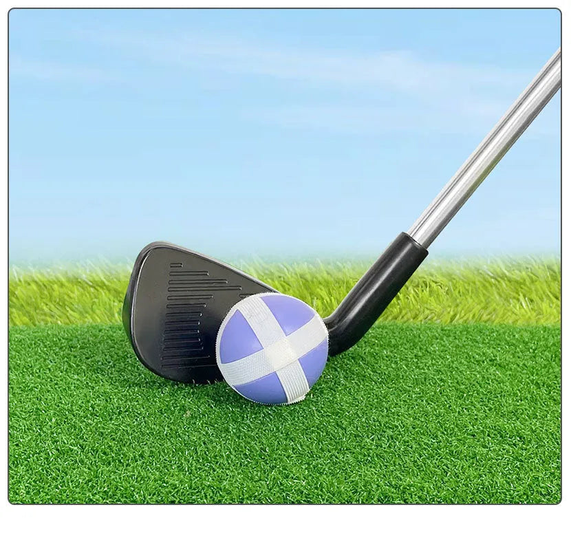 Metal golf practice club set showing adult and children's sizes for outdoor sports