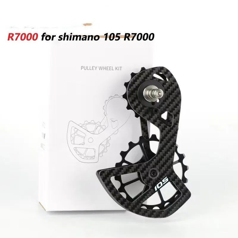 LTWOO 105 large chicken leg rear derailleur jockey wheel pulley for Shimano R7000 compatibility.