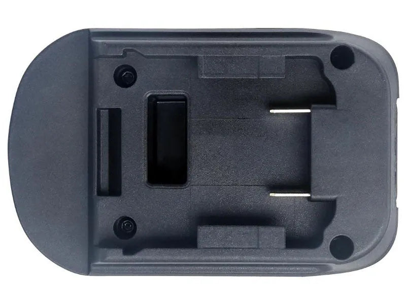 Black Milwaukee to Makita battery adapter for DM18M tools and H99F batteries