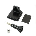 Black aluminium alloy and plastic helmet holder extension with quick release bracket for GoPro Hero 3 and 4 cameras
