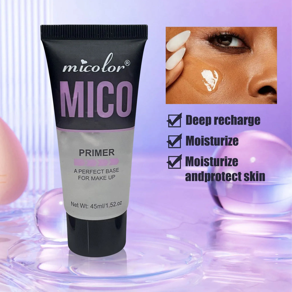 Monochrome bottle of two-in-one hydrating makeup primer and final sealer spray set.