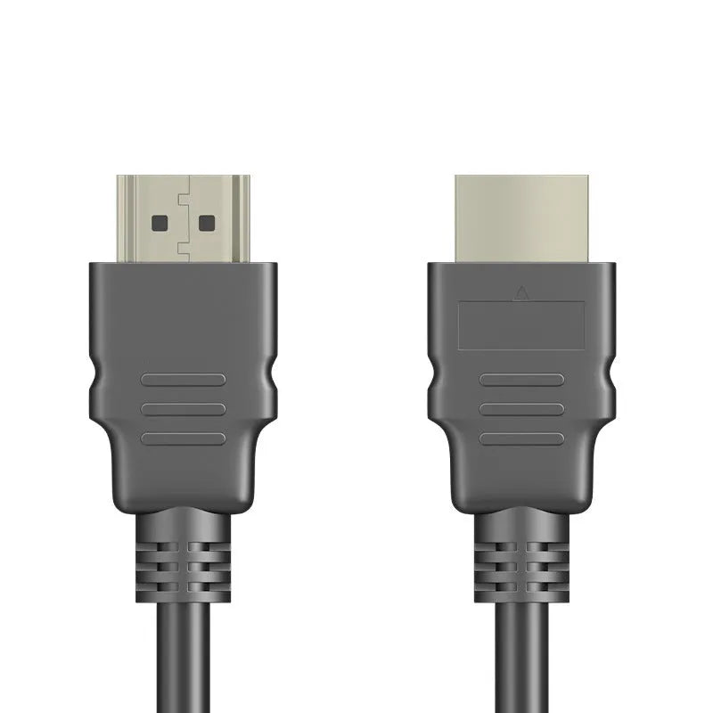 Black HDMI data cable with nickel plated connectors available in multiple lengths for set-top box connection