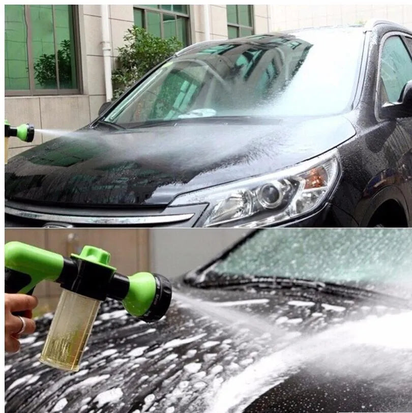 High pressure foam spray gun with adjustable nozzle in green, yellow or black colours