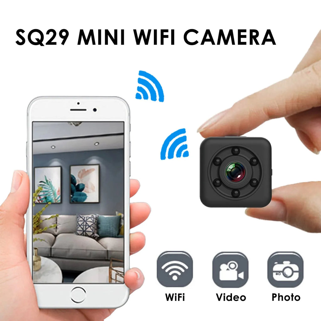 Black waterproof sports camera with MicroUSB port and TF card slot
