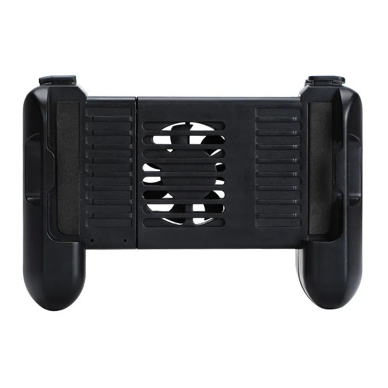 Black cooling Bluetooth game controller for iPhone with 157mm length and 10-hour battery
