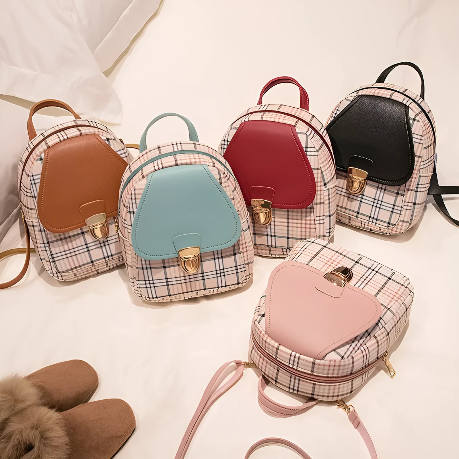 PU material diagonal phone bag with shoulder strap in five colour options