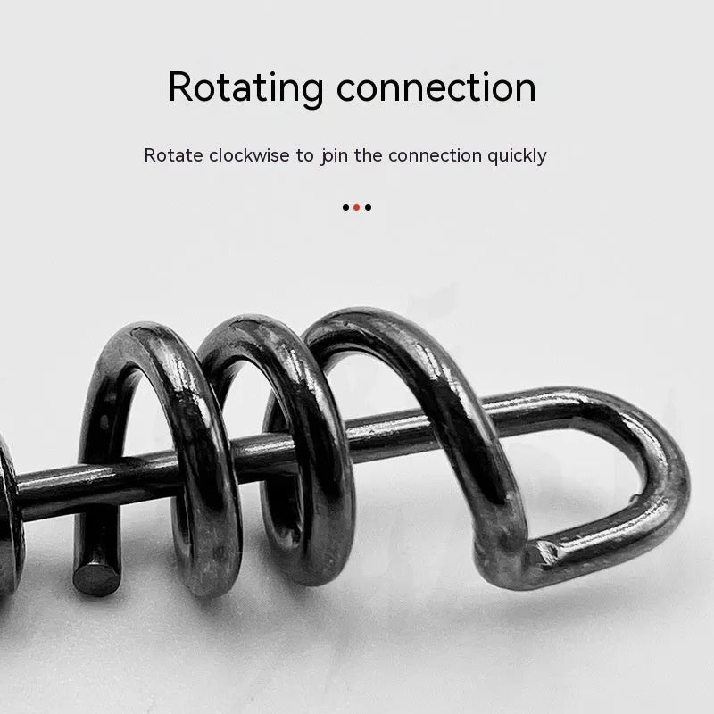 Stainless steel fishing swivel connector with 8-shaped ring for tackle connections
