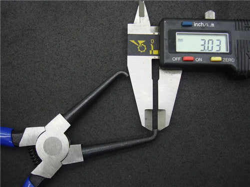 Caliper tubing pliers for fuel line maintenance with special connector removal jaws in L and S sizes