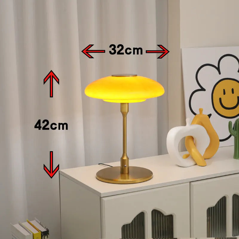 Vintage Korean style ambient light with nickel-plated metal holder in a choice of colours.