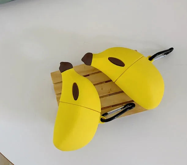 Yellow silicone protective case for AirPods Pro and AirPods 3 wireless headphones