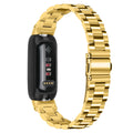 Stainless steel watch strap with three-beads design for Fitbit Inspire3 in multiple colours.
