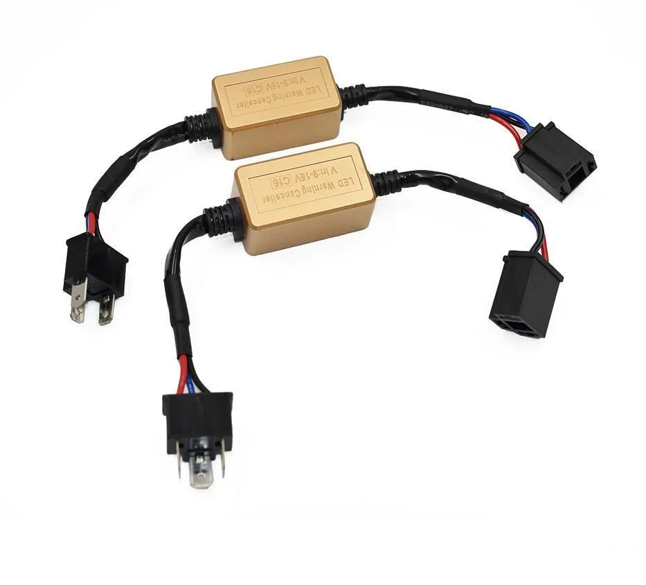 Black alloy Canbus decoder adapter for H4 H7 H11 LED car headlights to prevent error codes