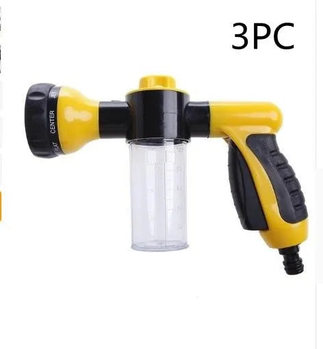 High pressure foam spray gun with adjustable nozzle in green, yellow or black colours