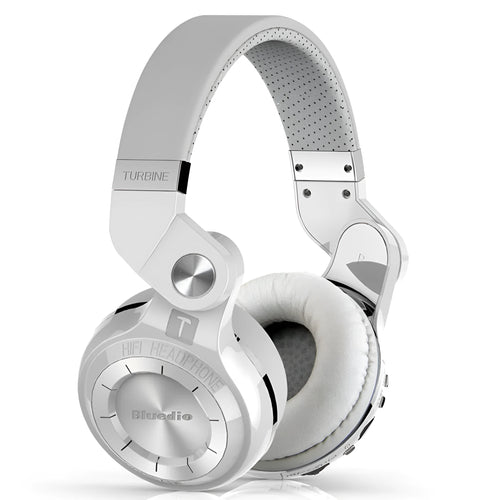 Black Bluetooth headset with a card plug-in line shown on a white background.