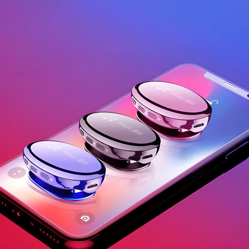 Bluetooth MP4 music player with OLED screen in black, blue or rose gold colour options