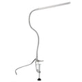 Silver aluminium alloy LED clip table lamp with long arm for nail lighting